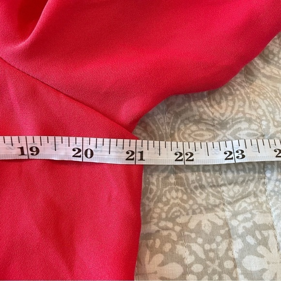 Eyeshadow Coral Red Eyelet Long Sleeve Top Blouse Large NWT - Picture 9 of 10
